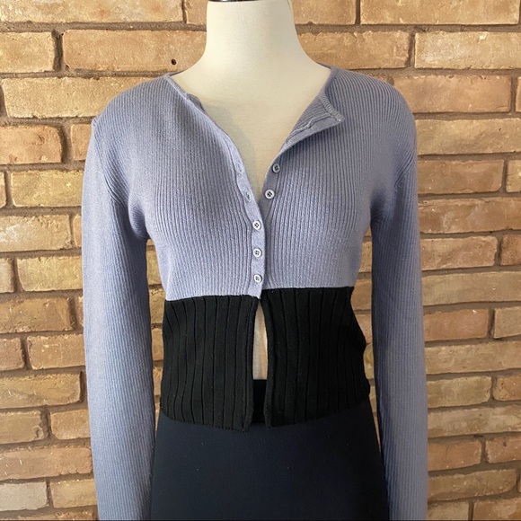 Vintage Sweaters - Vintage VAS colorblock cropped cardigan